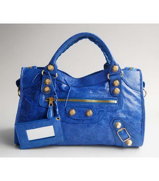 Balenciaga blu Borsa in pelle d'agnello